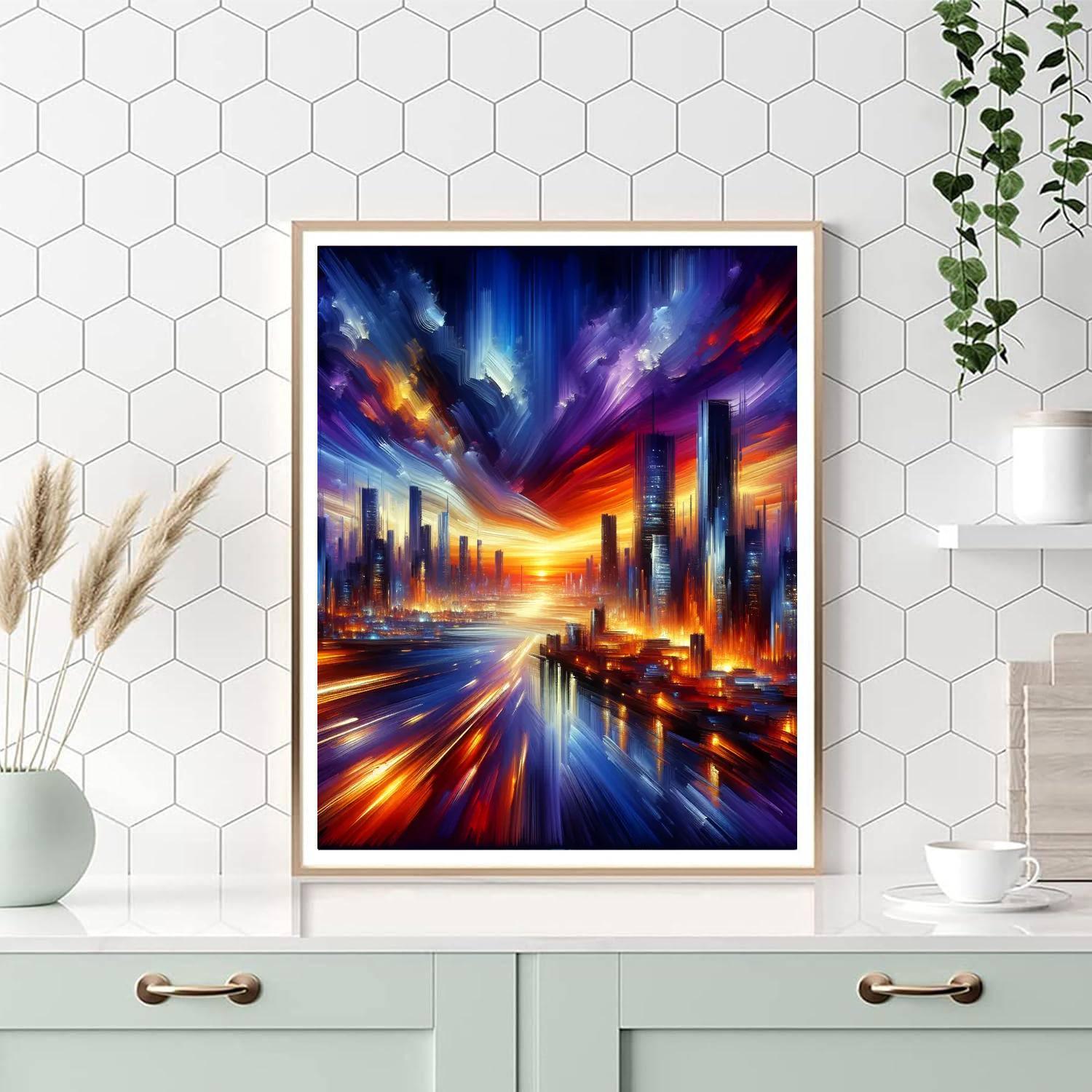 Artistic Cityscape Paint By Numbers