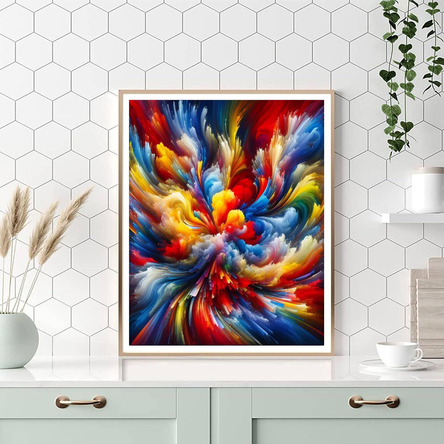 Joyful Color Burst Paint By Numbers