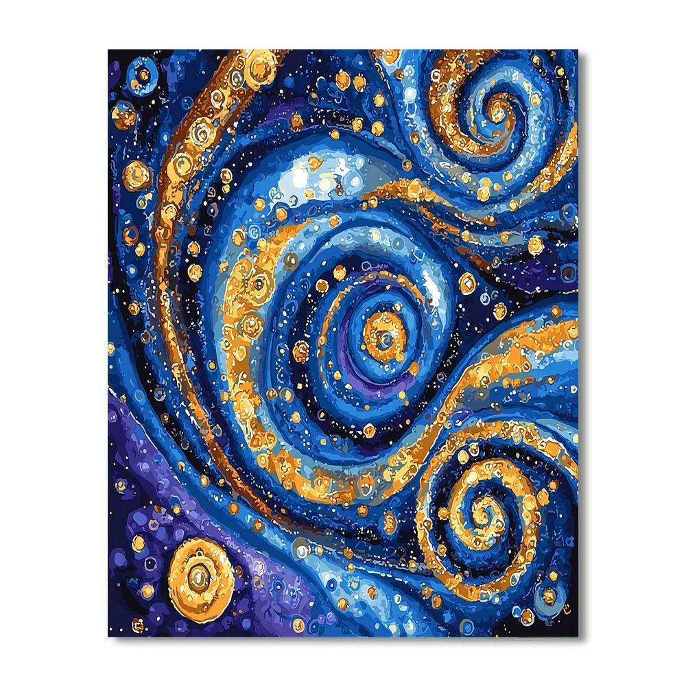 Gustav Klimt Inspired Ethereal Swirls Of Infinity  Paint By Numbers Art