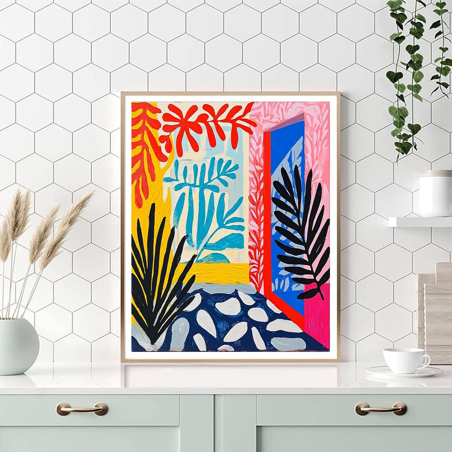 Henri Matisse Inspired Whimsical Daydream  Number Painting