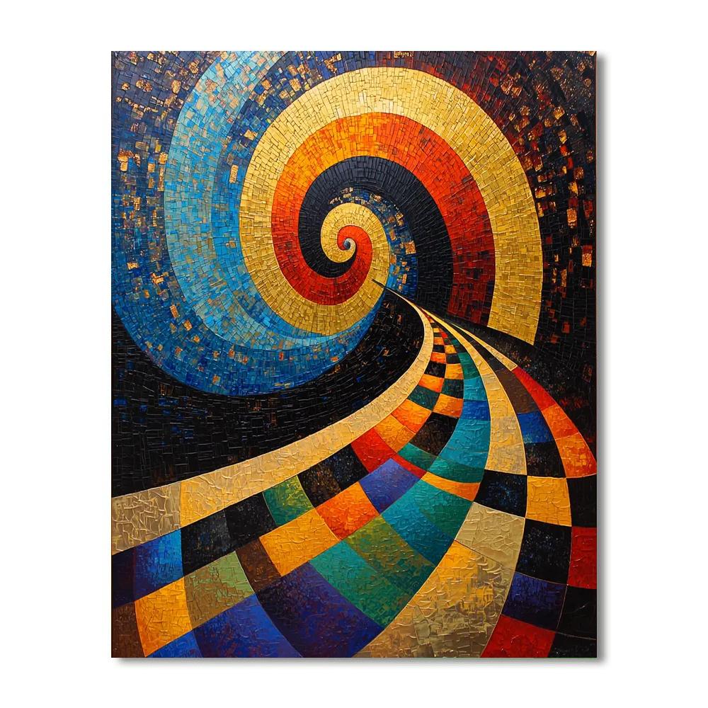 Gustav Klimt Inspired The Flow Of Time  Number Painting