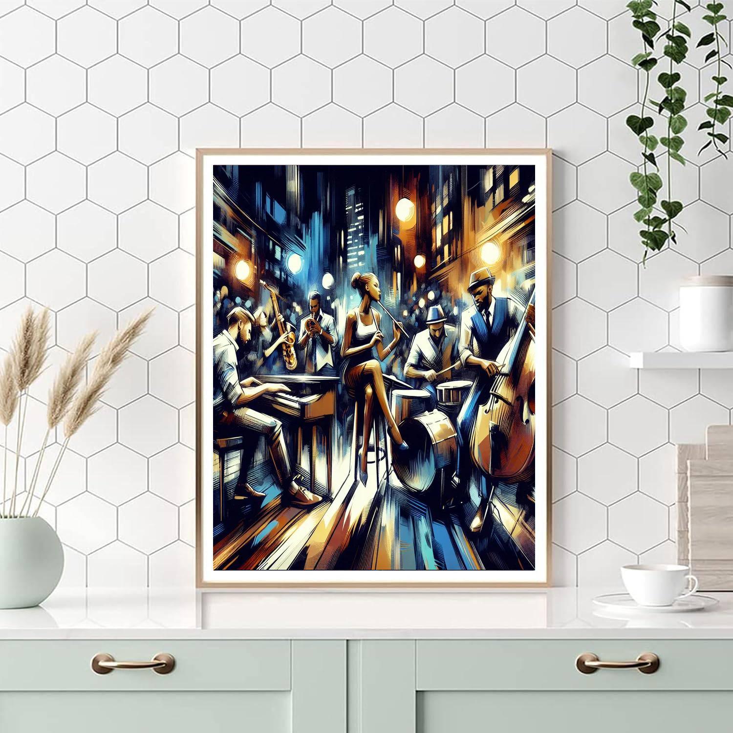 Chic City Jazz Night Painting By Numbers Kit