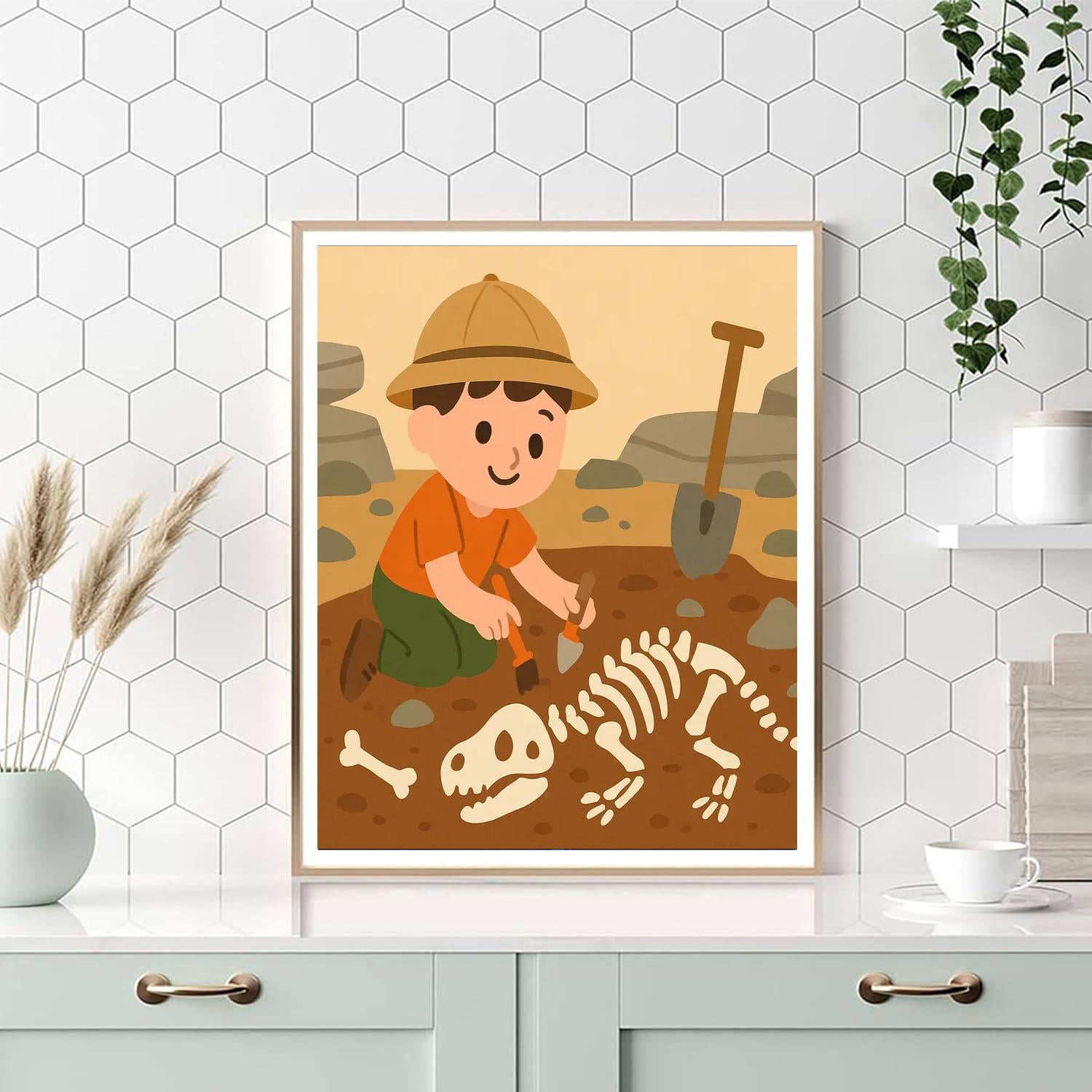 Fossil Hunter's Camp Painting By Numbers Kit