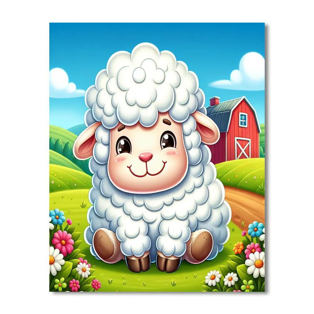 Curly Sheep Number Painting