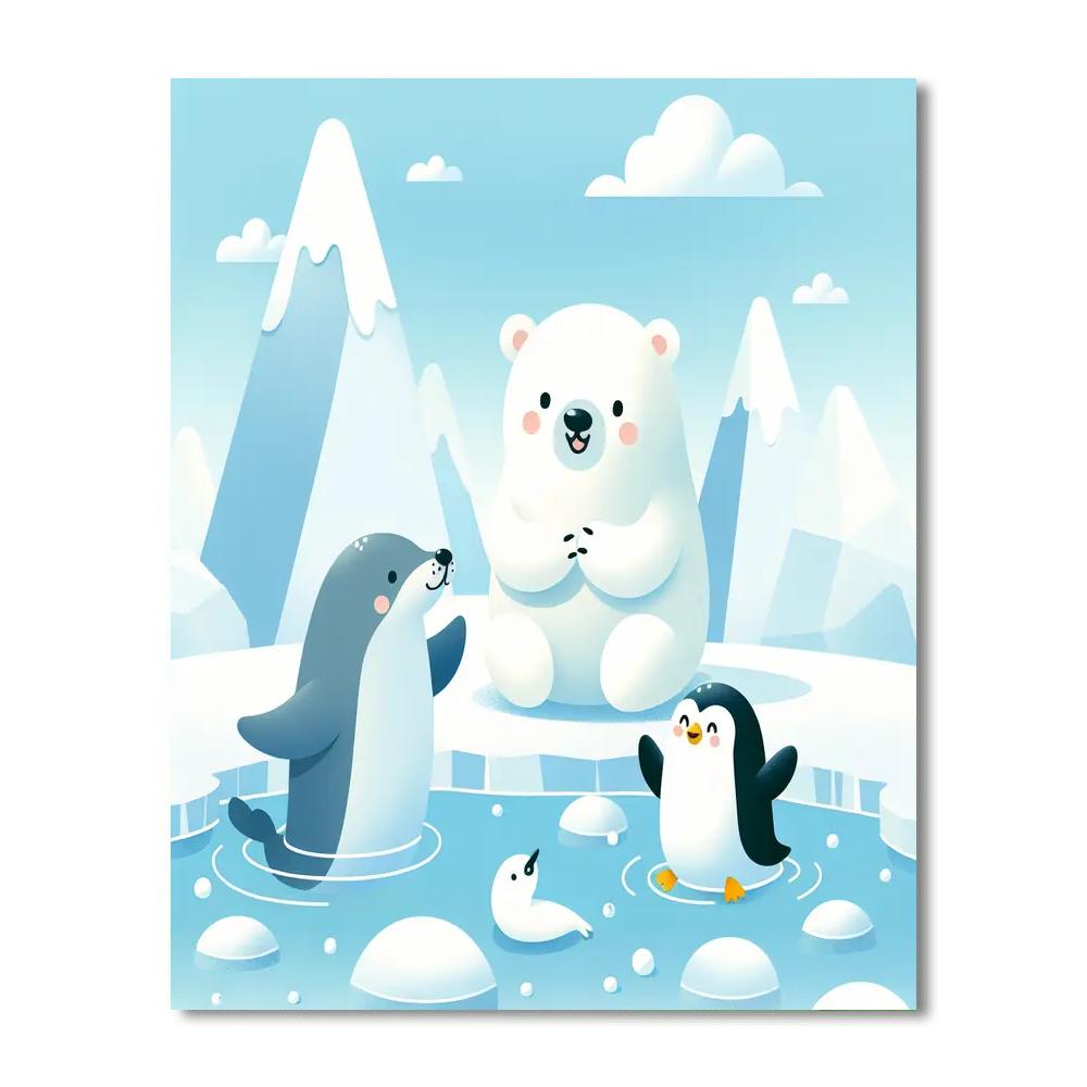 Exploring The Ice World Paint By Numbers Art