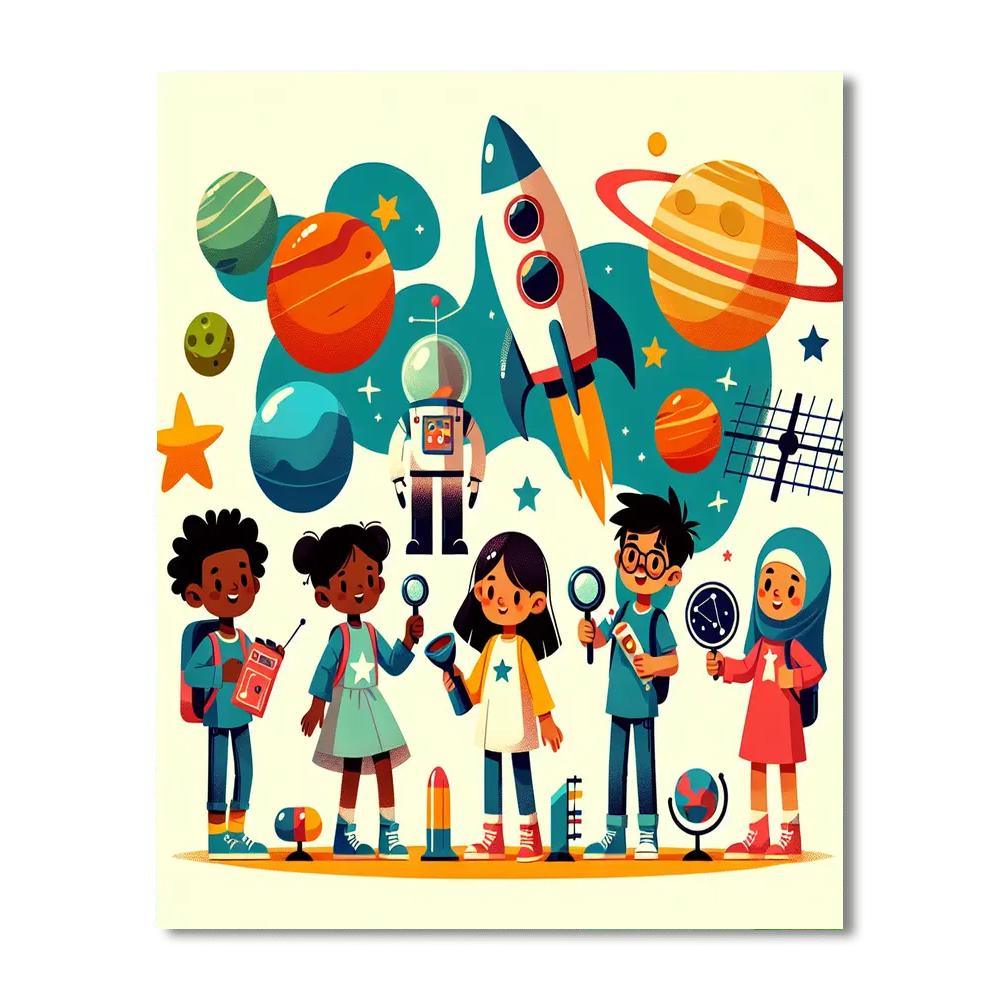 Space Pioneer Journey Paint By Numbers