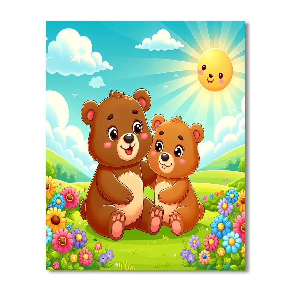 Bouncy Bear Fun Paint By Number