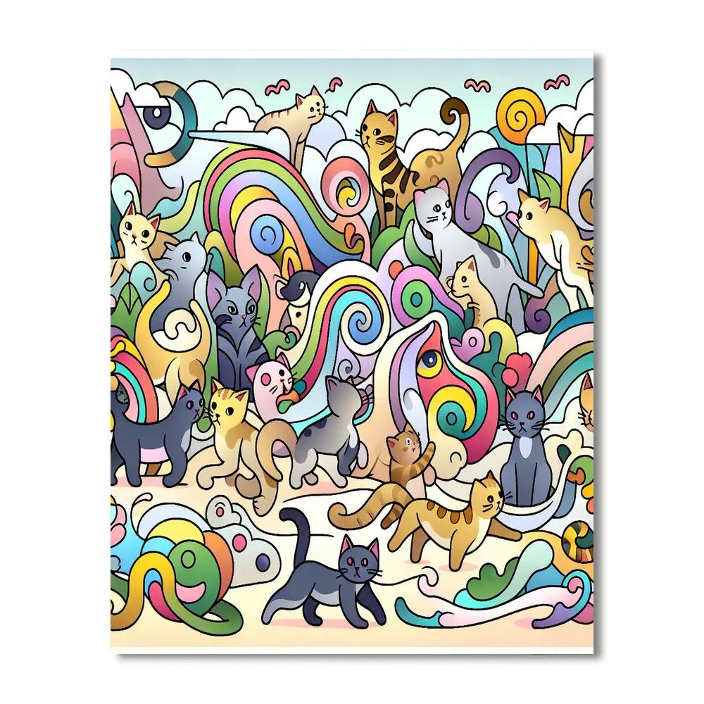 Whisker Wonderland Number Painting