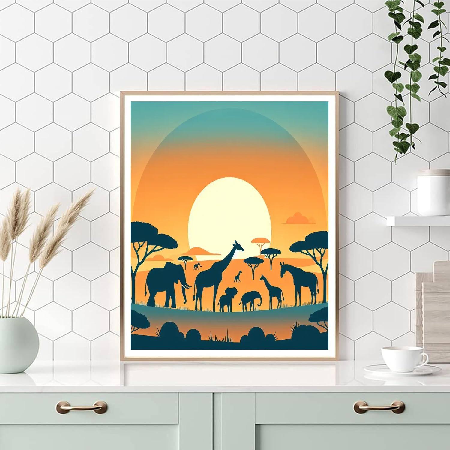 Savannah Sunset Serenade Paint By Numbers Art
