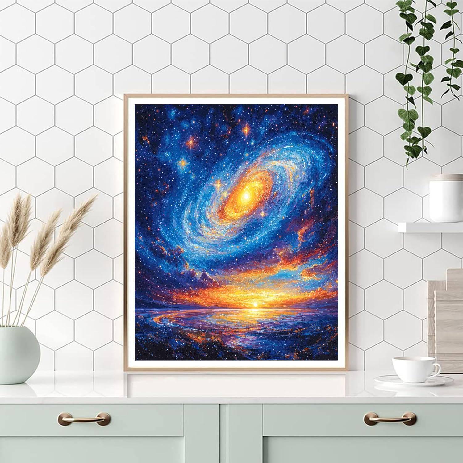 Georges Seurat Inspired Galactic Harmonies  Paint By Numbers