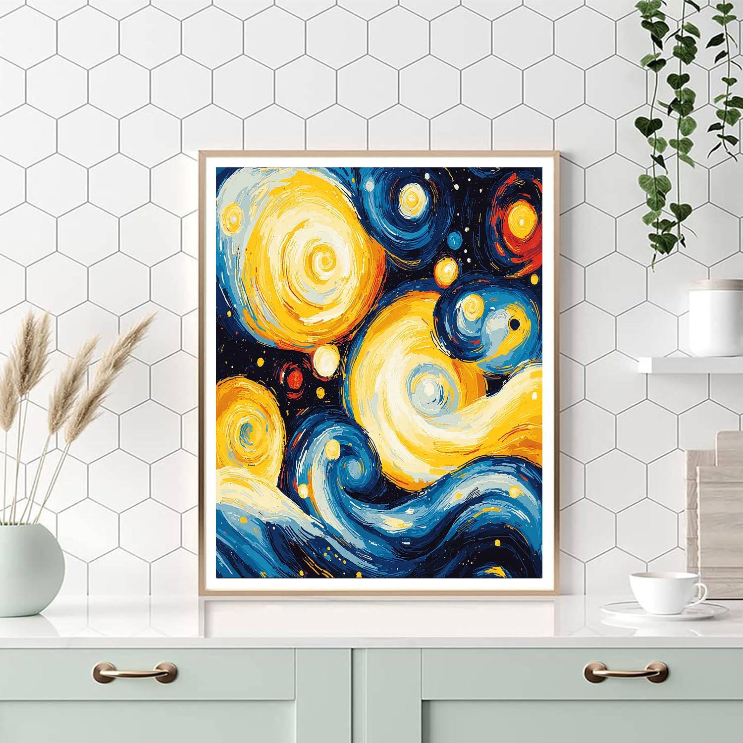 Jean-Michel Basquiat Inspired Cosmic Thoughts  Paint By Numbers Kits