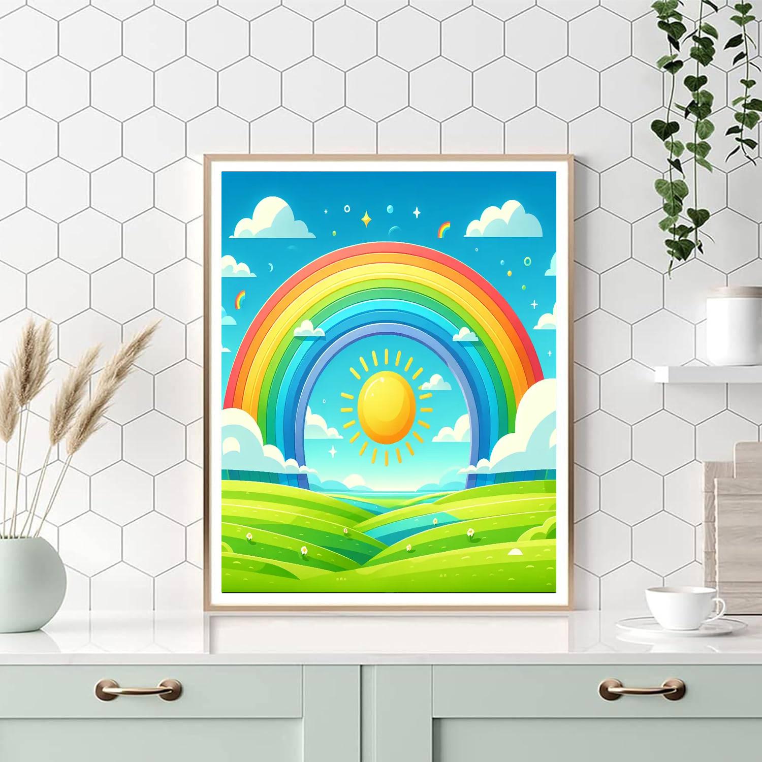 Brilliant Rainbow Paint By Numbers Art