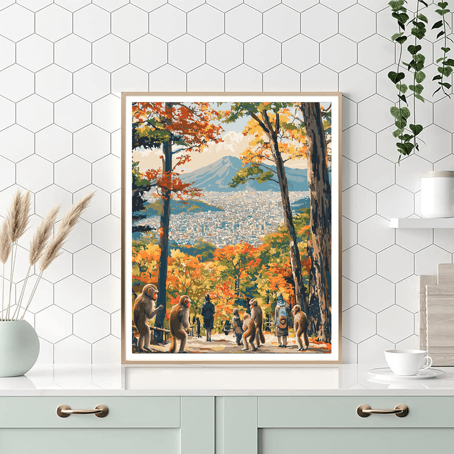 Kyoto's Arashiyama Monkey Park Paint By Numbers Kits