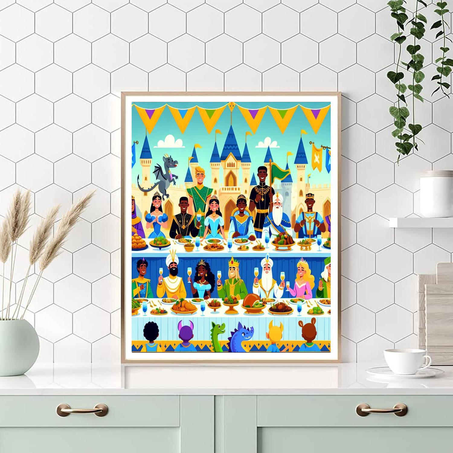 Fairytale Kingdom Feast Painting By Numbers Kit