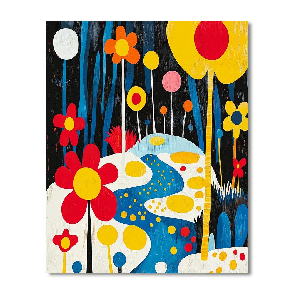 Joan Miró Inspired Surreal Garden Of Dreams  Paint By Numbers Kits
