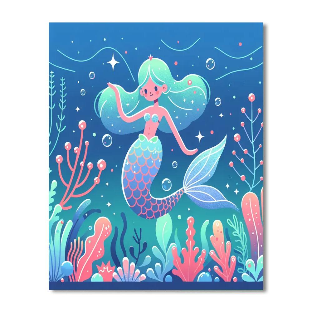 Mystical Mermaid Explorer Number Painting