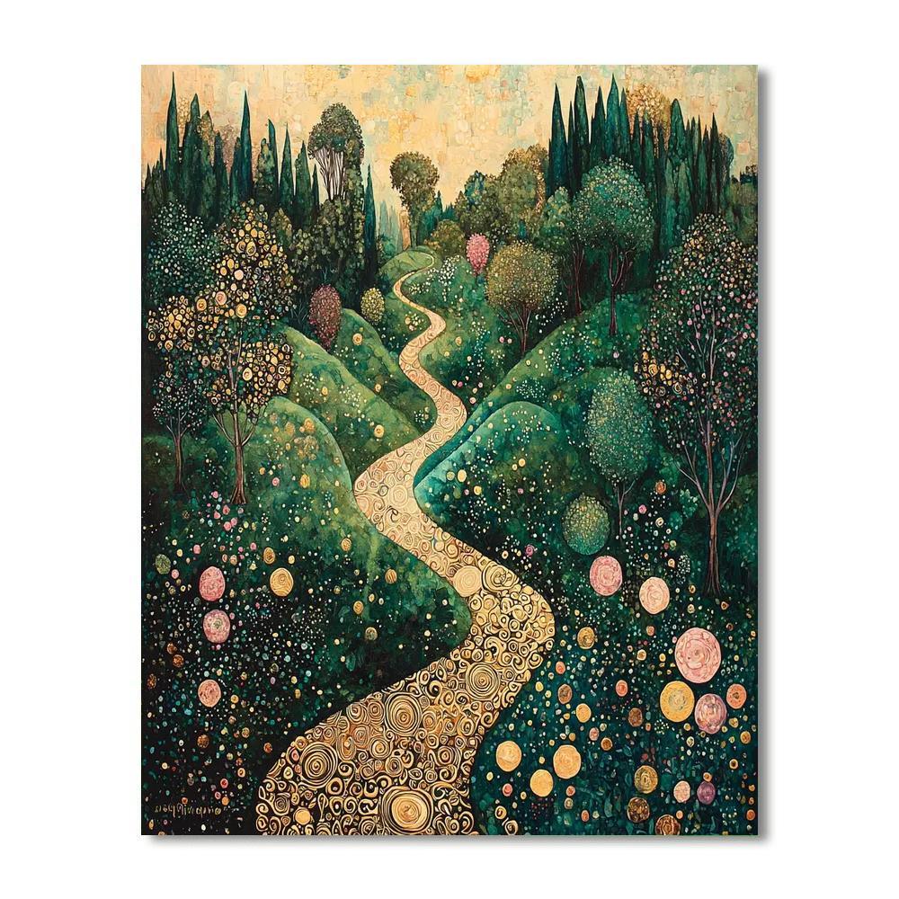 Gustav Klimt Inspired Artful Garden  Paint By Numbers