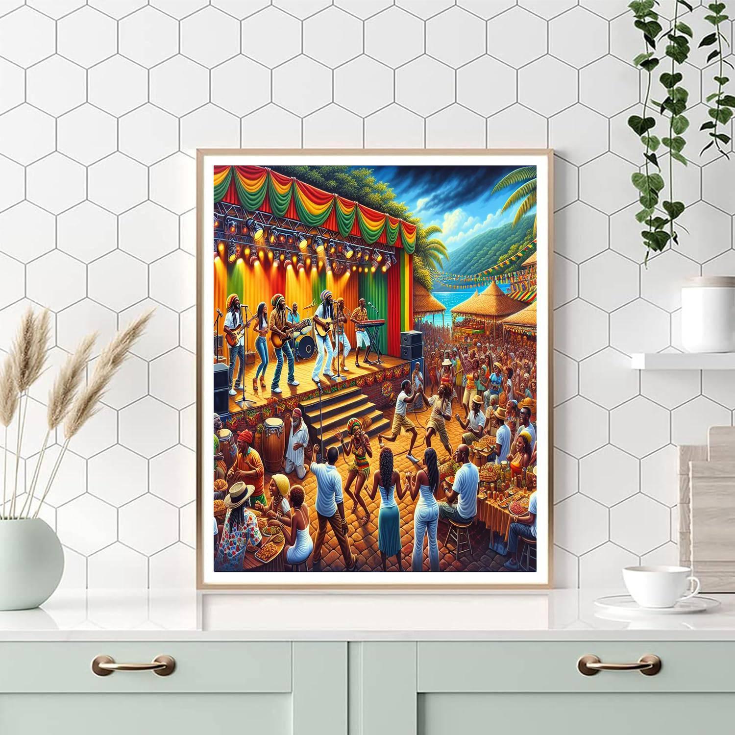 Ocho Rios Reggae Festival Paint By Numbers Art