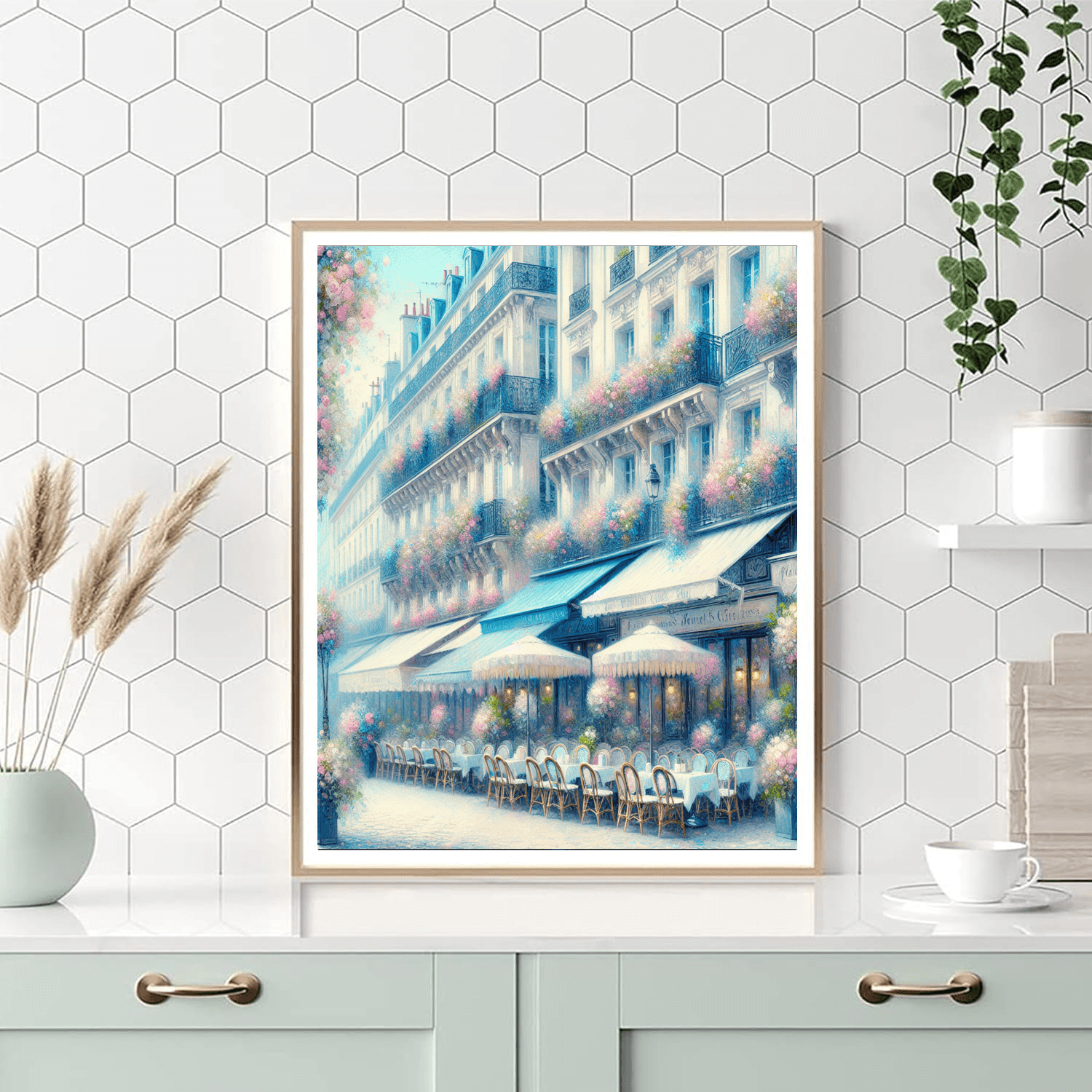 Charming Parisian Streets Number Painting