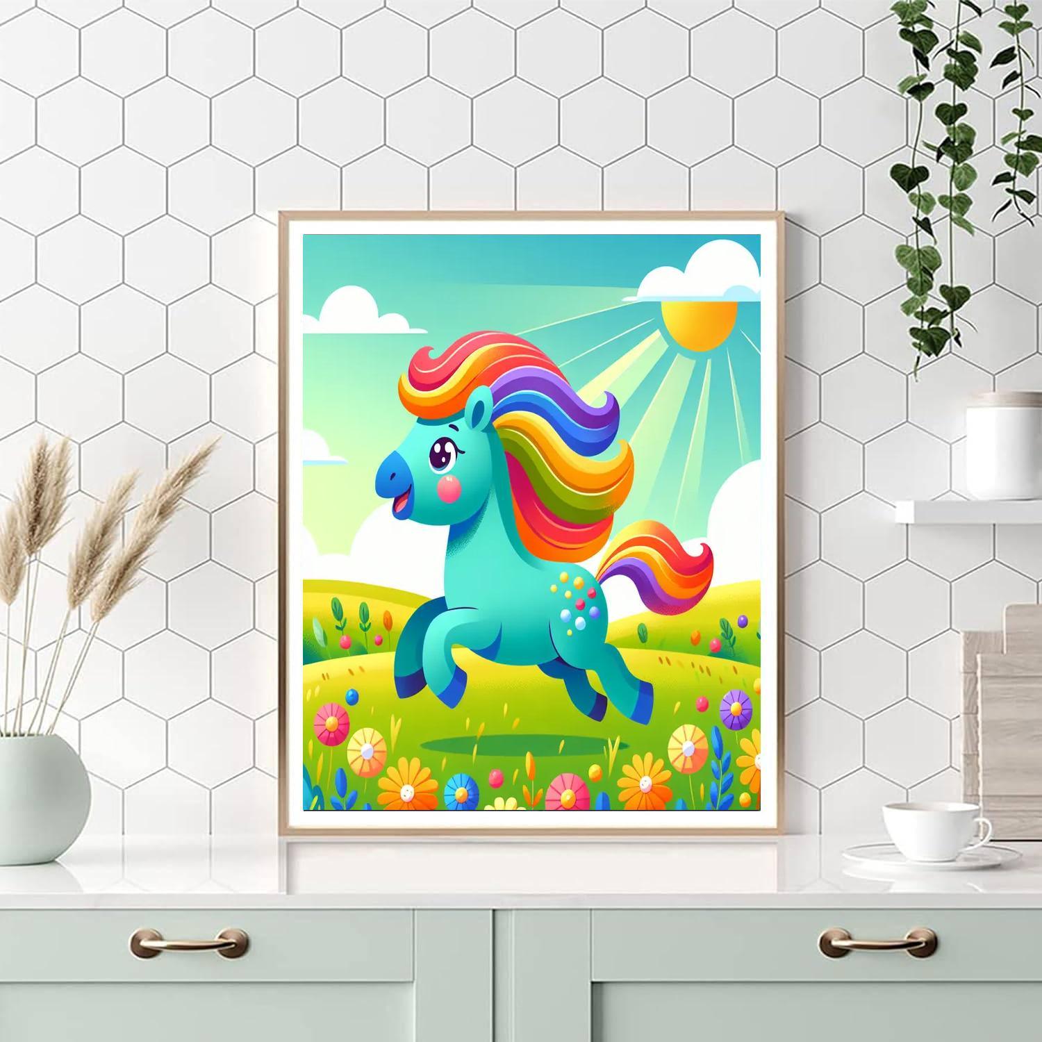Galloping Pony Paint By Numbers