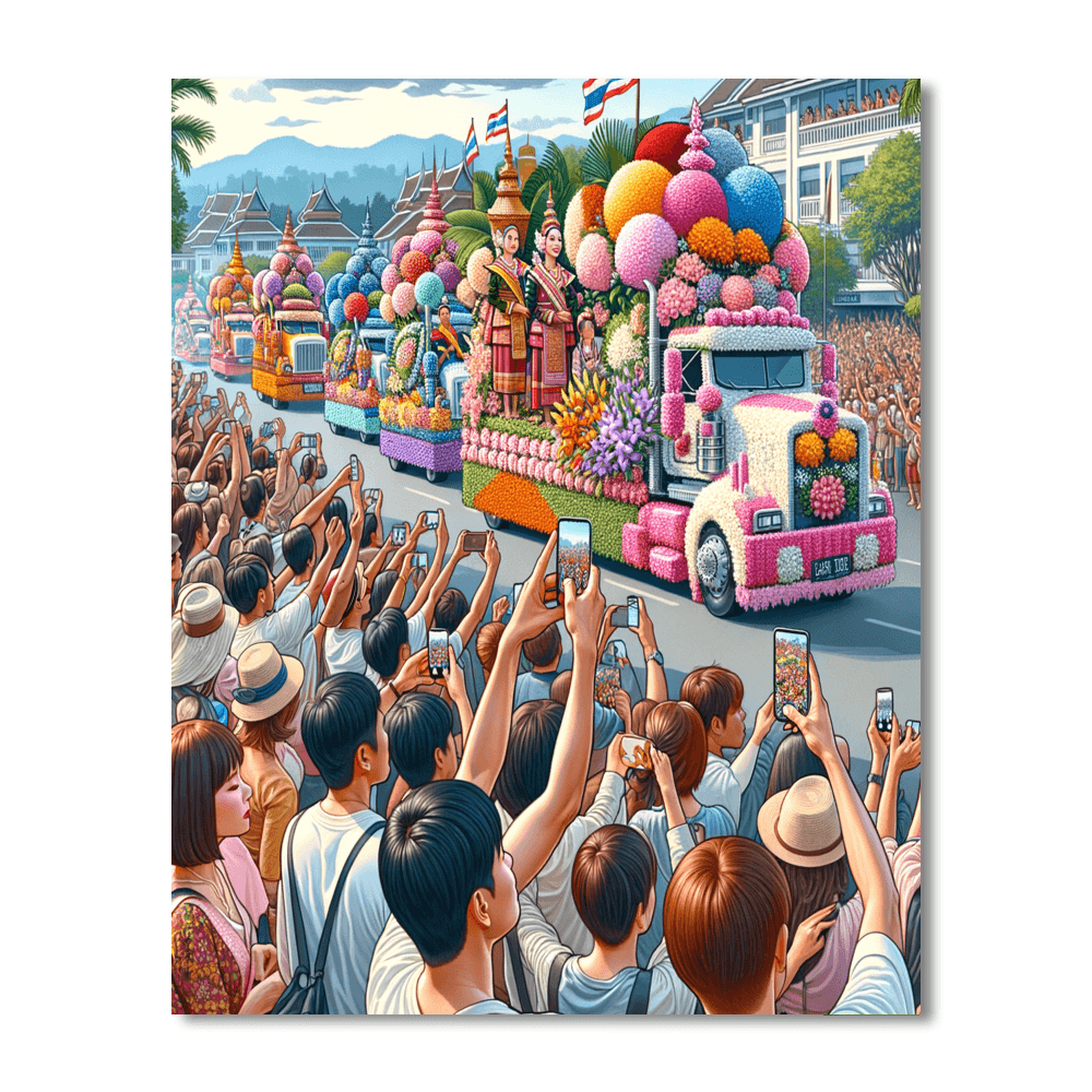 The Chiang Mai Flower Festival Paint By Color