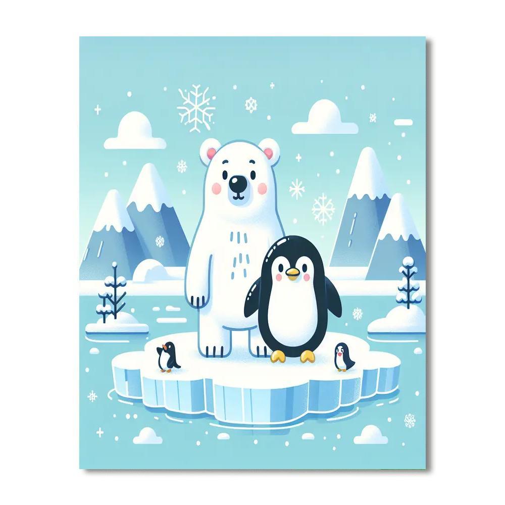 Polar Ice Adventure Paint By Numbers Art