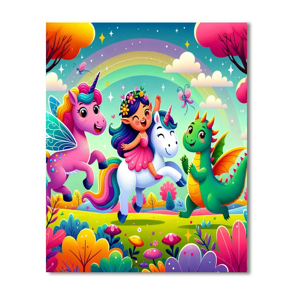 Curious Fairy Tale Creatures Numbered Painting Kits