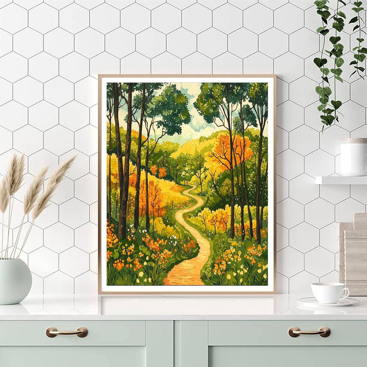 Henri Rousseau Inspired Wandering Trails  DIY Paint By Numbers