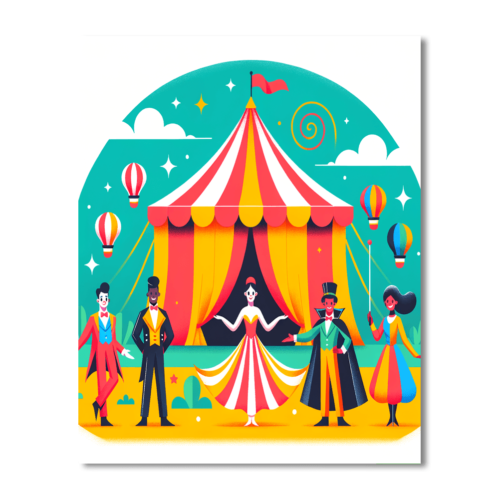 Lively Carnival Circus Paint By Color