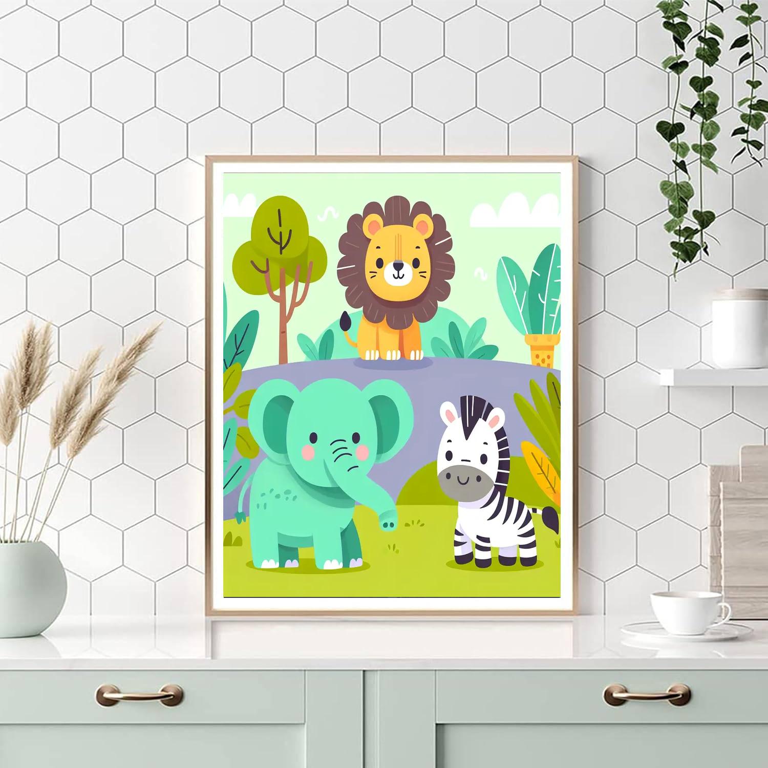 Jungle Safari Experience Paint By Numbers Art