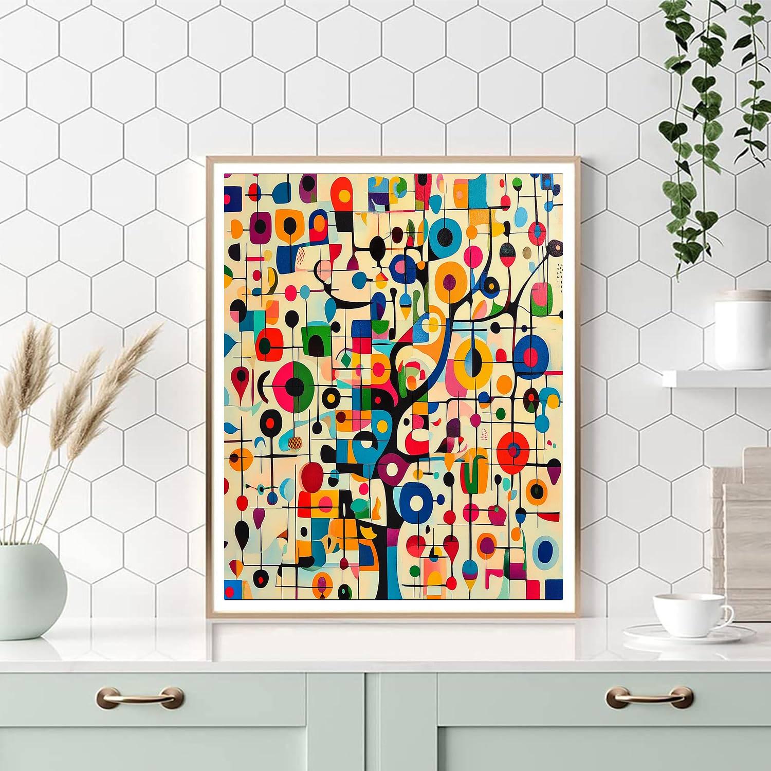 Joan Miró Inspired Floating Symbols  Paint By Color