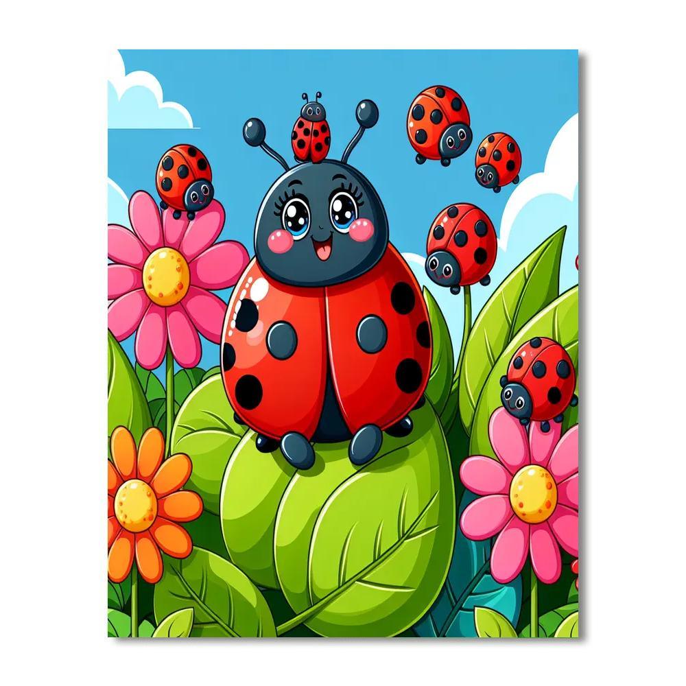Charming Ladybugs Painting By Numbers Kit