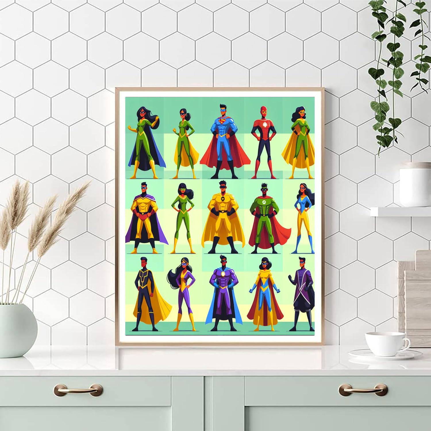 Superhero Squad Assemble Painting Number Kit
