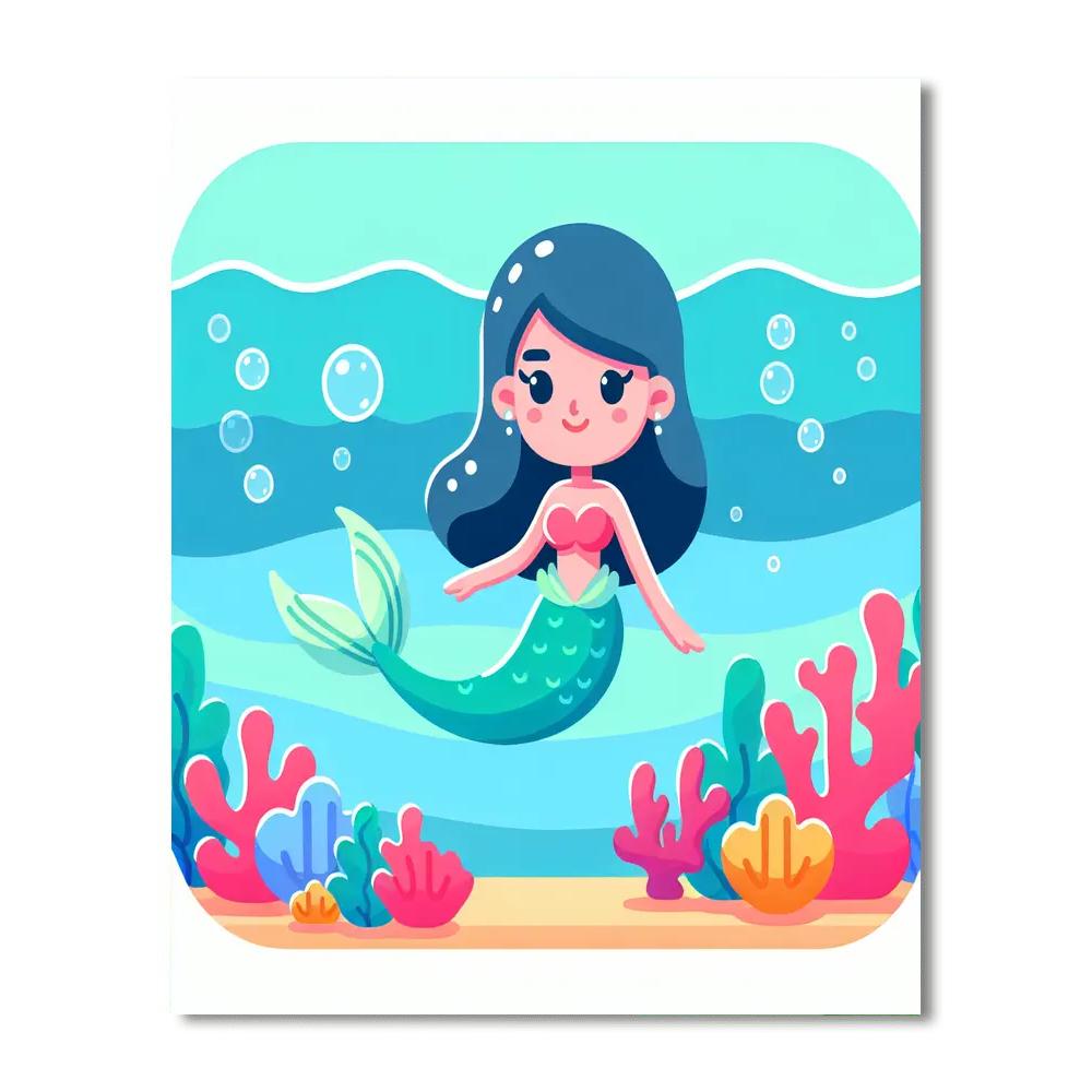Mysterious Mermaid's Lagoon Painting By Numbers Kit