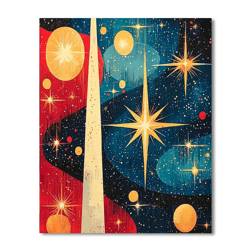 Kazimir Malevich Inspired Luminous Cosmos  Paint By Number