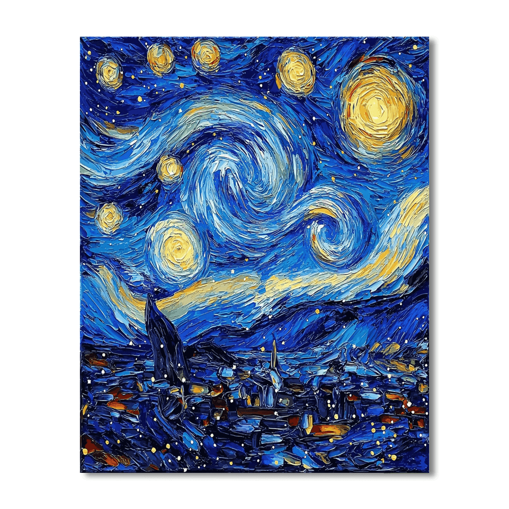 Van Gogh Inspired Celestial Connection  DIY Paint By Numbers