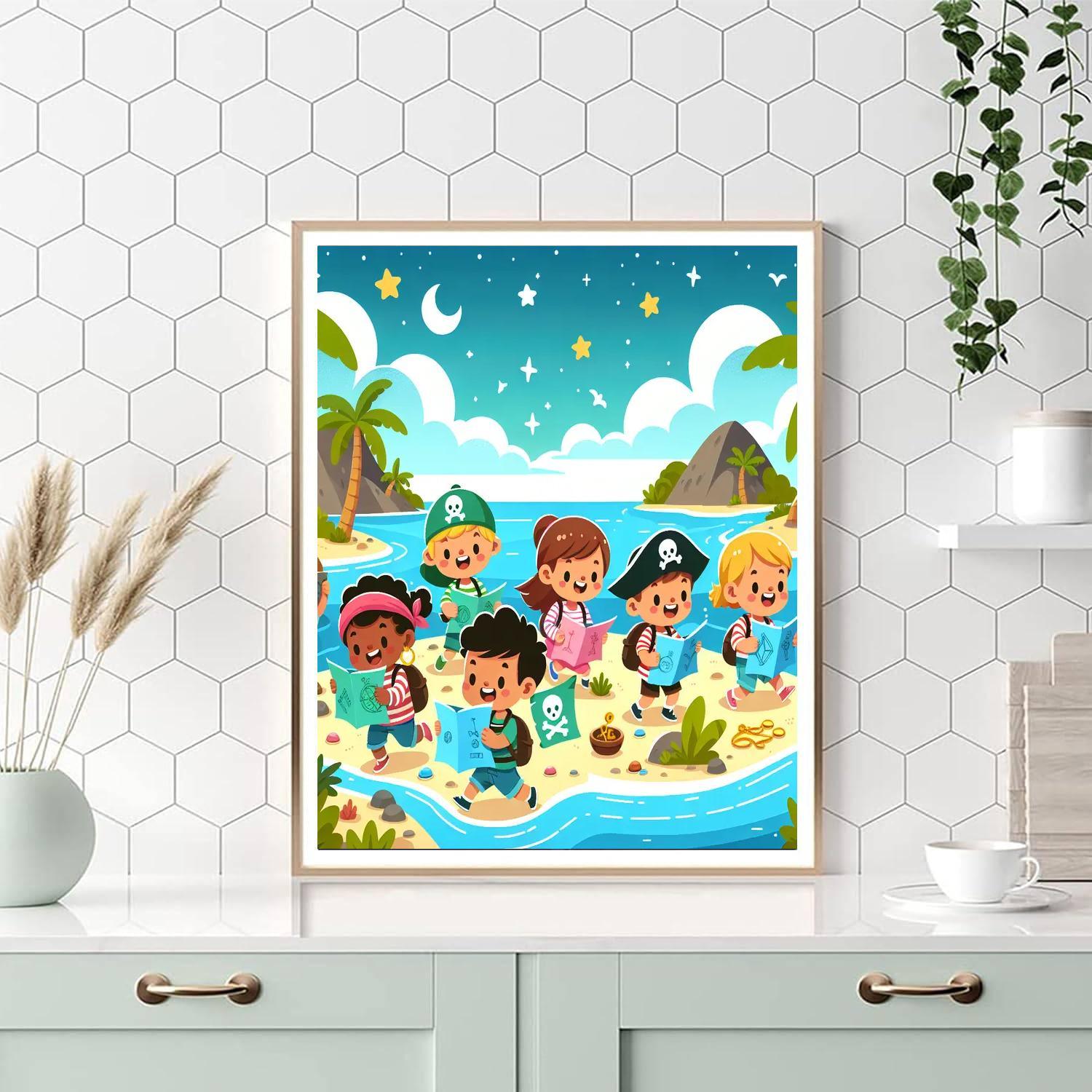 Starlit Adventure Island Painting By Numbers Kit