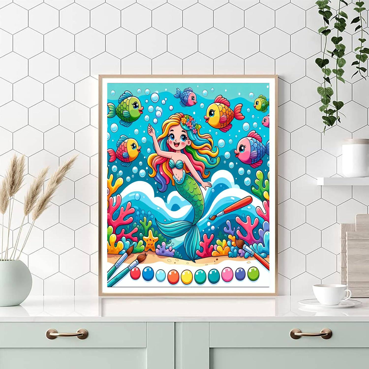 Mermaid Kingdom Paint By Numbers Art