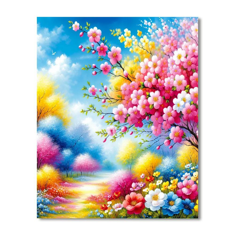 Blossoming Spring Jubilee Paint By Numbers Art