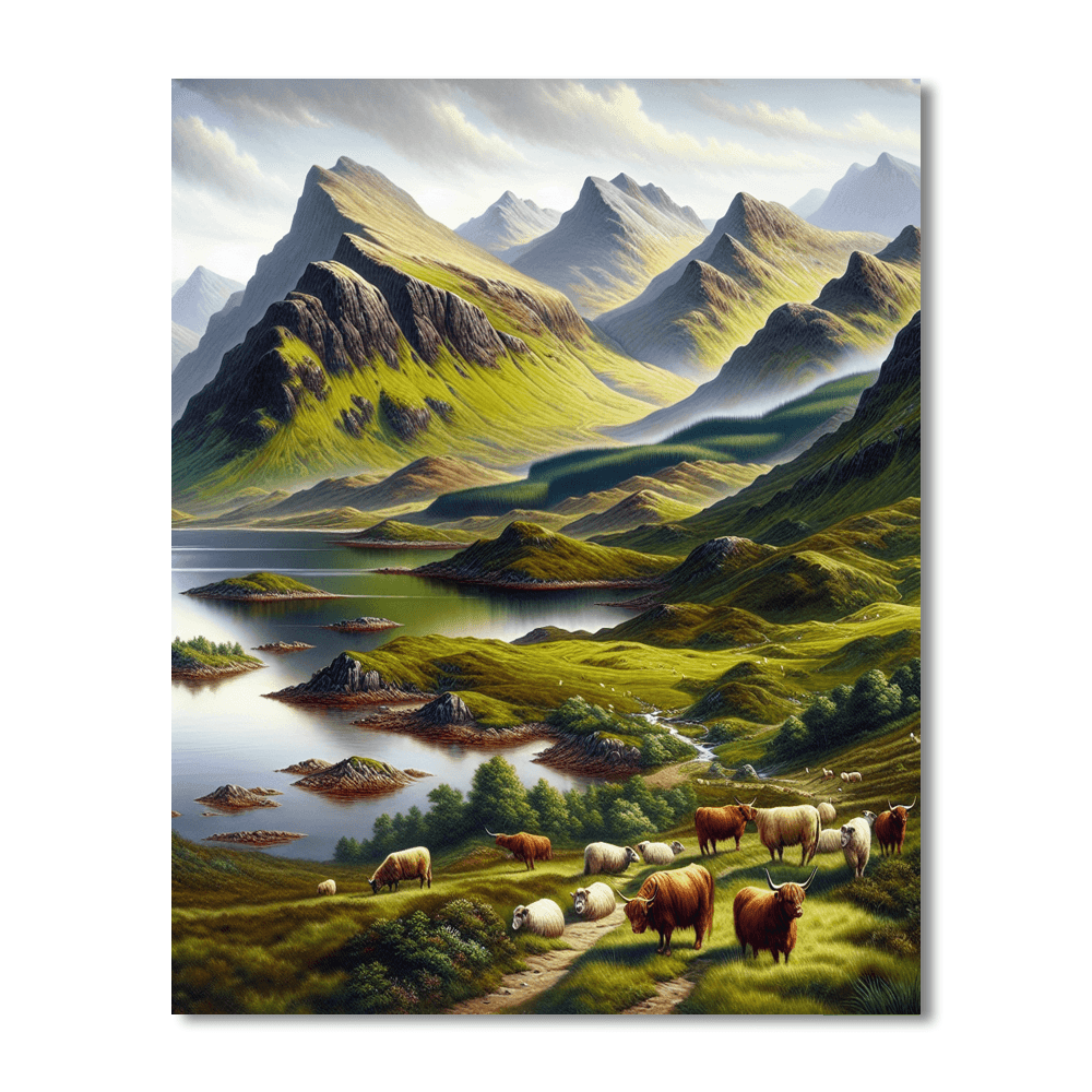 Scottish Highlands Bliss DIY Paint By Numbers