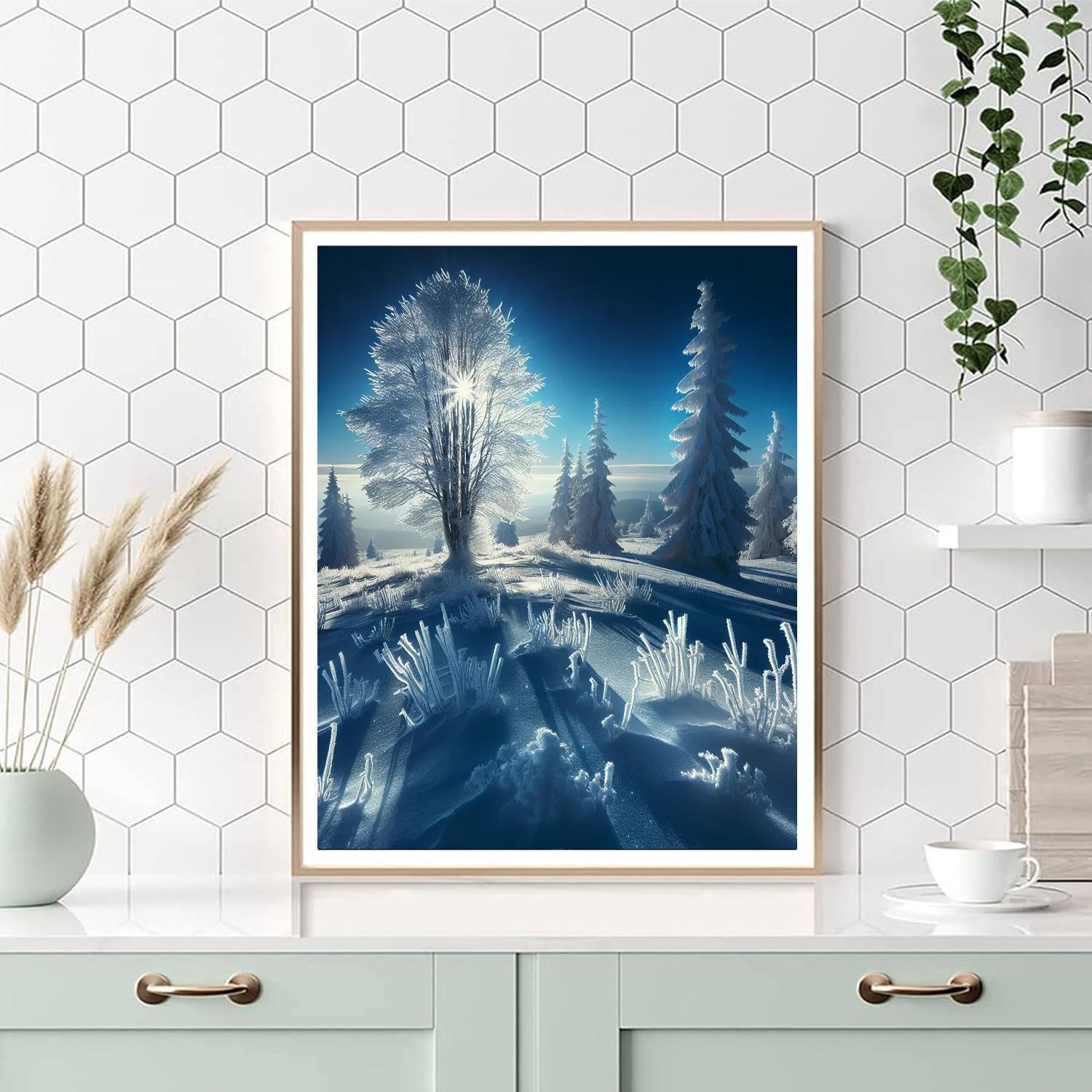 Frosty Winter Enchantment Painting Number Kit