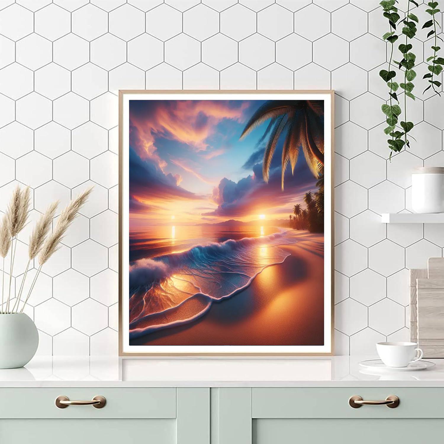 Radiant Ocean Escape DIY Paint By Numbers