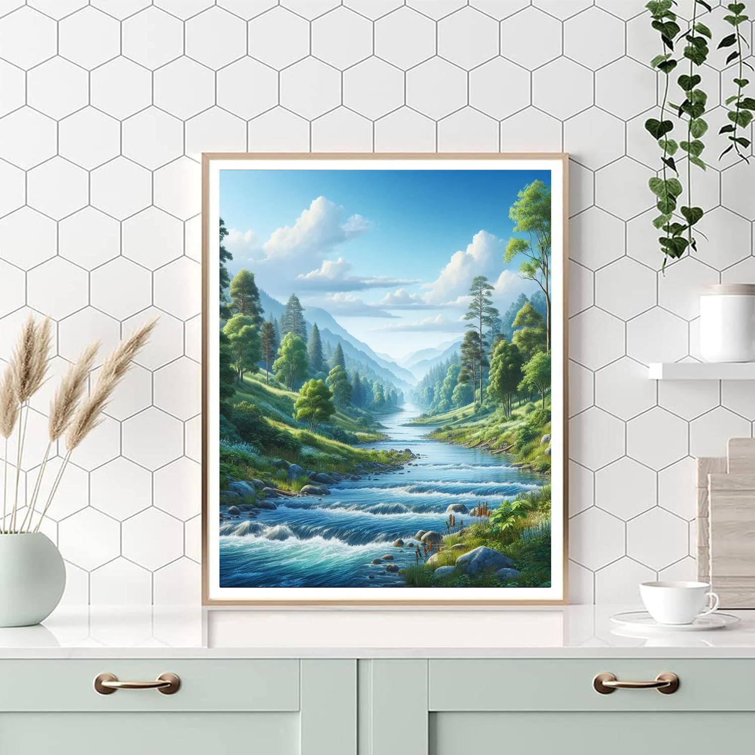 Wilderness River Harmony Number Painting