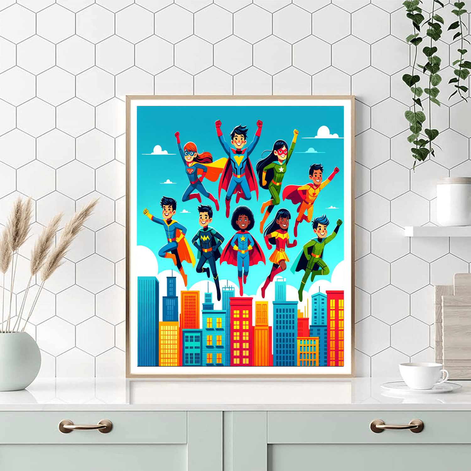 Superheroes Unite Painting By Numbers Kit