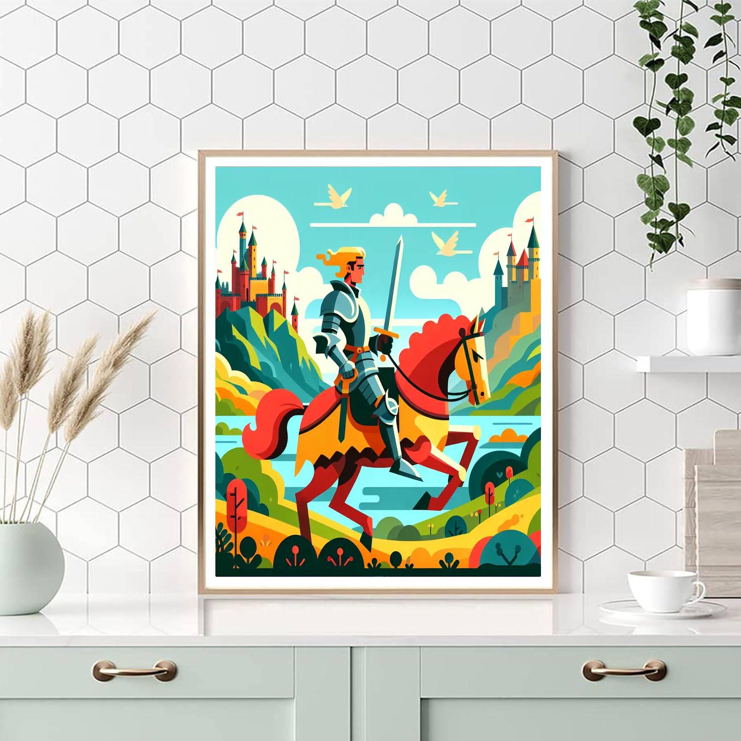 Daring Knight's Quest DIY Paint By Numbers