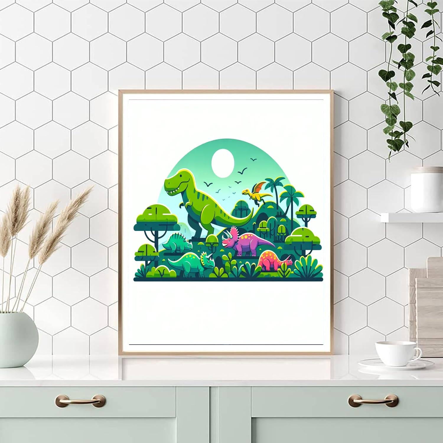 Dinosaur Jungle Trek DIY Paint By Numbers