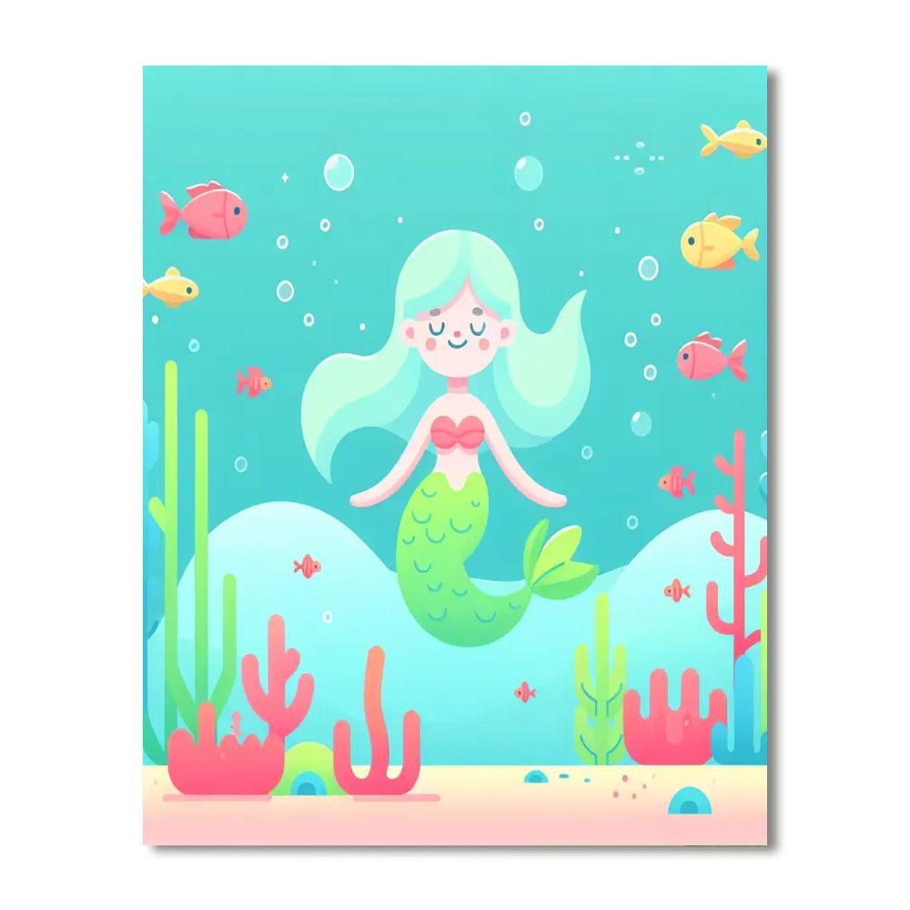 Secret Mermaid Lagoon Paint By Numbers Art