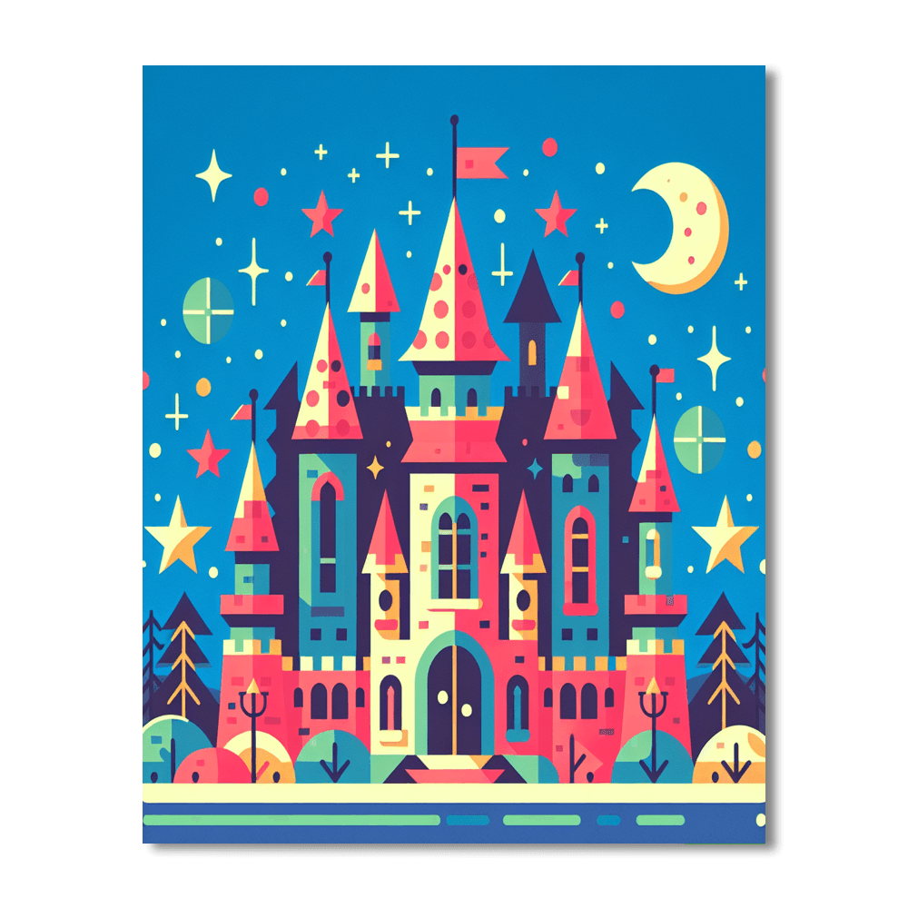 Wizard's Magic Castle Paint By Number