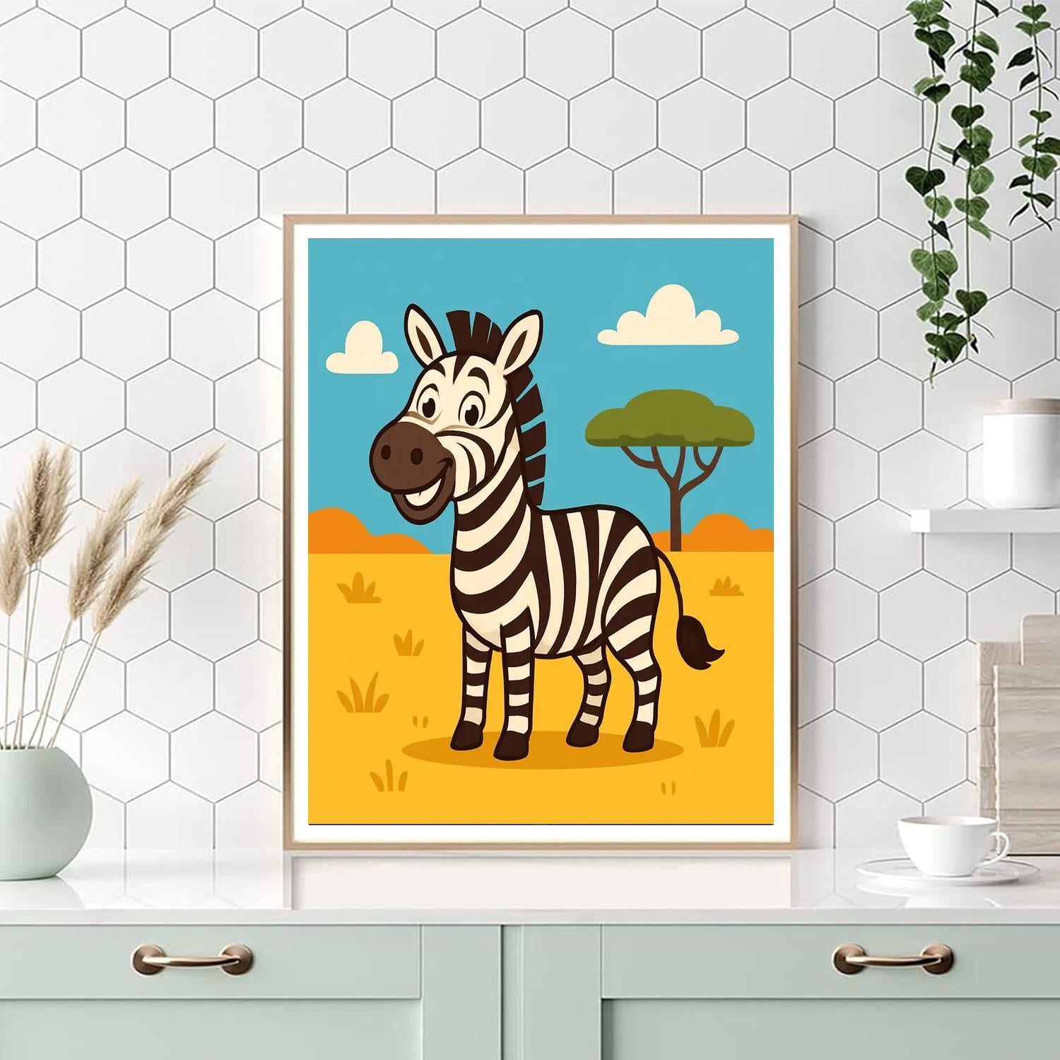 Snazzy Zebra Paint By Numbers