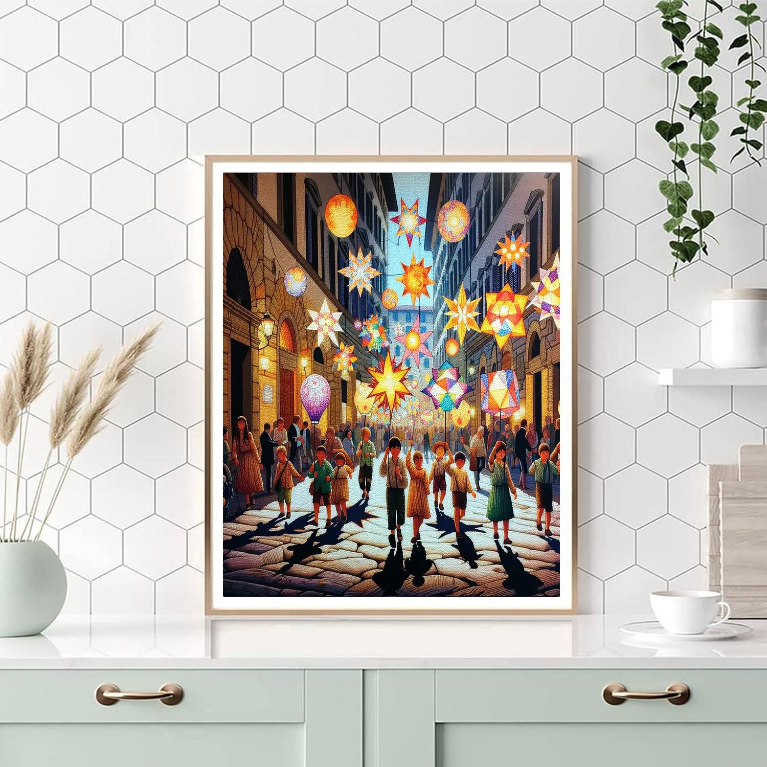 Festa Della Rificolona - Florence, Italy Painting Number Kit